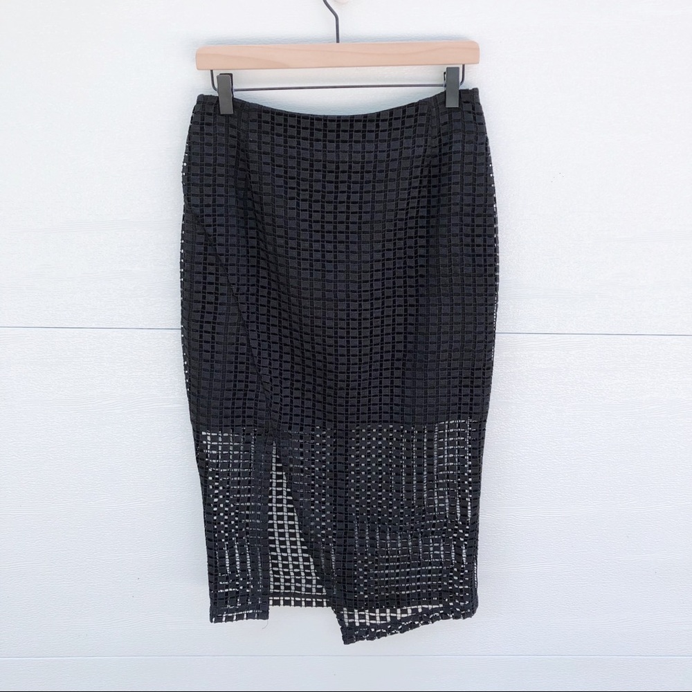 Nicholas Square Lace Angled Skirt